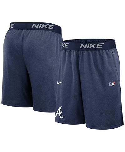 Nike Men's Navy Atlanta Braves Authentic Collection Performance Knit Shorts