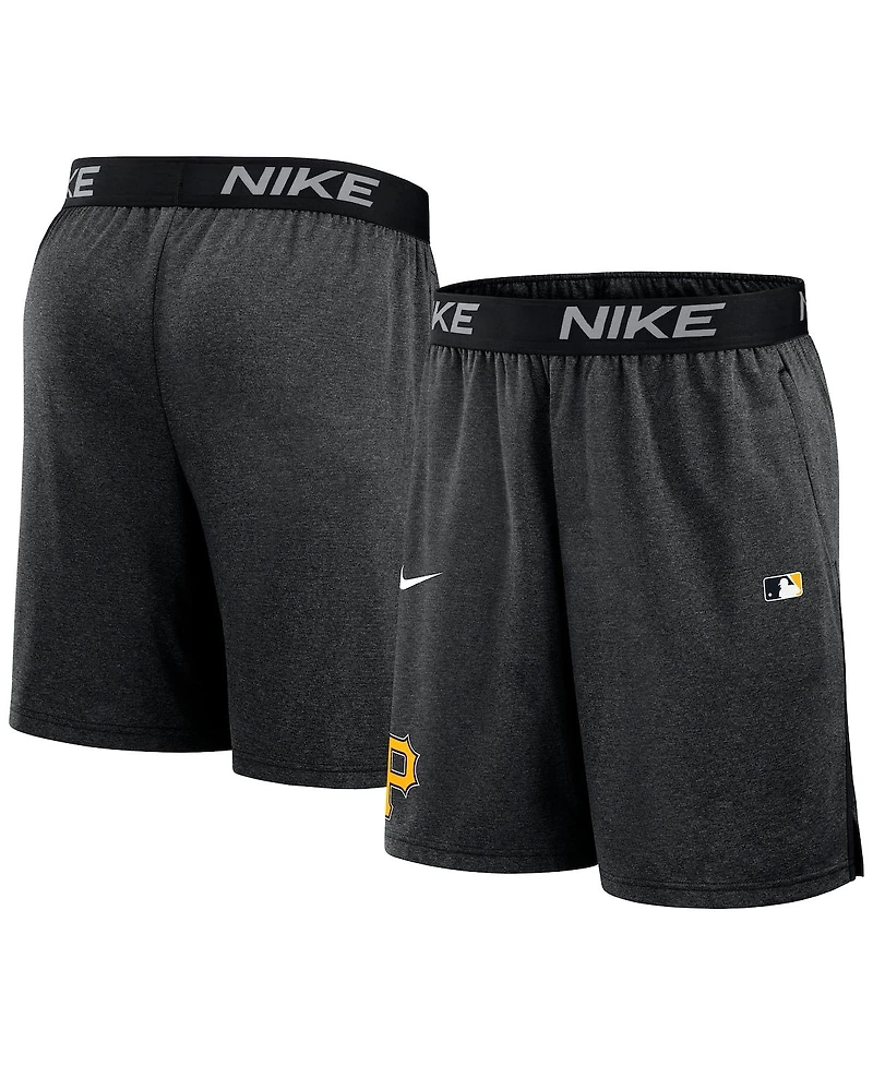 Nike Men's Black Pittsburgh Pirates Authentic Collection Performance Knit Shorts