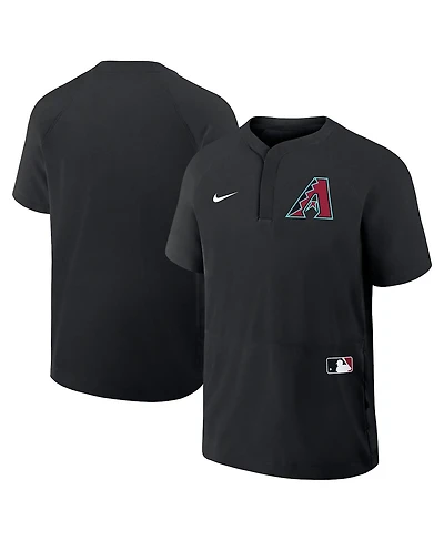Nike Men's Black Arizona Diamondbacks Authentic Collection Raglan Short Sleeve Windshirt