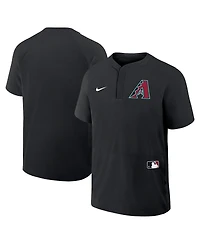 Nike Men's Black Arizona Diamondbacks Authentic Collection Raglan Short Sleeve Windshirt