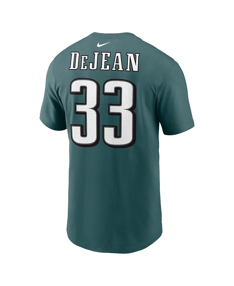Nike Men's Cooper DeJean Midnight Green Philadelphia Eagles Player Name Number T-Shirt