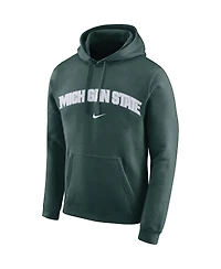 Men's Nike Green Michigan State Spartans Arch Club Fleece Pullover V-Neck Hoodie