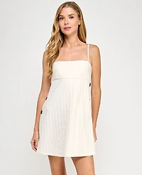 City Studios Juniors' Side-Button Empire-Waist Dress