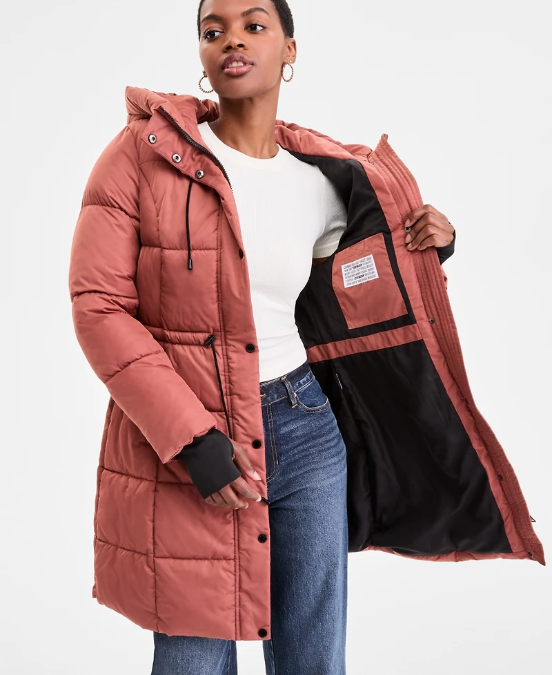 Steve Madden Women's Hooded Puffer Utility Coat