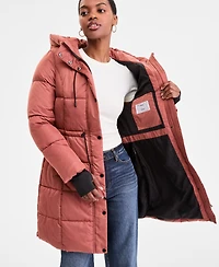 Steve Madden Women's Hooded Puffer Utility Coat