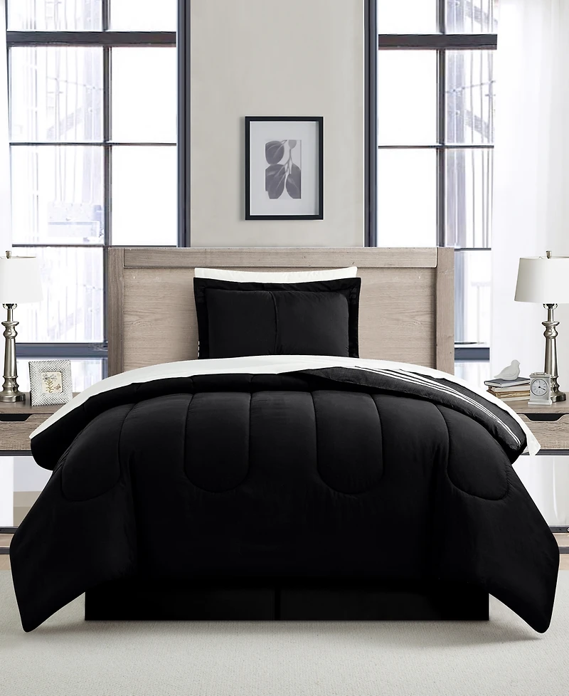 Sunham Aiden Striped 8-Pc. Comforter Sets, Exclusively at Macy's