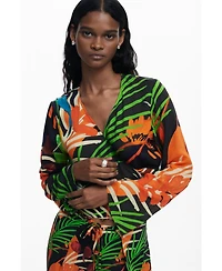 Desigual Women's Tropical wrap top