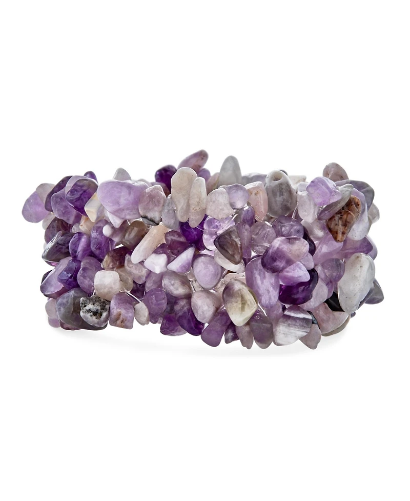 Bling Jewelry Big Chunky Multi Colors Crystal Chips Cluster Statement Wide Bracelet