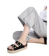 Women's Suede Flat Sandals By Xti