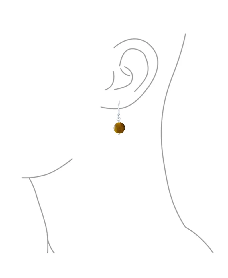 Bling Jewelry Basic Round 8MM Bead Drop Earrings with Fish Hook Sterling Silver