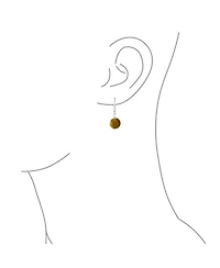 Bling Jewelry Basic Round 8MM Bead Drop Earrings with Fish Hook Sterling Silver