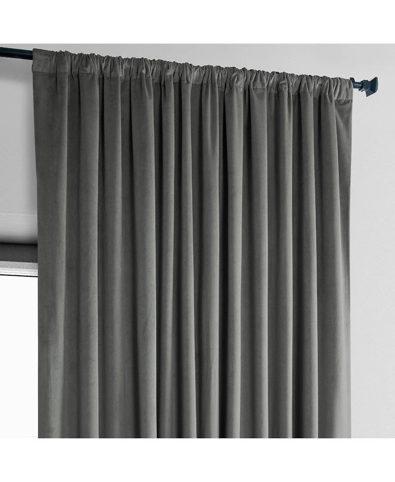 Half Price Drapes Extra Wide Heritage Plush Velvet Room Darkening Curtain