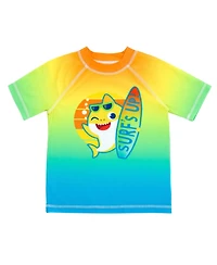 Baby Shark Toddler Boys Rash Guard and Swim Trunks Outfit Set