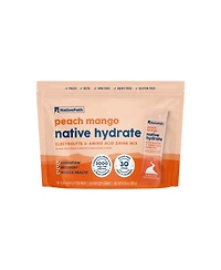 NativePath Native Hydrate Stick Packs, Sugar Free Electrolytes Powder with BCAAs, Peach Mango Hydration, Keto & Paleo Friendly, 30 Servings