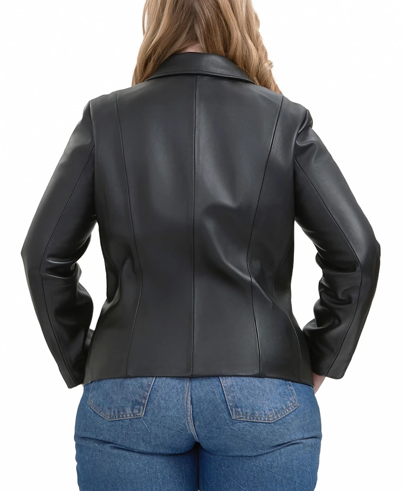 Bgsd Plus Norah Leather Blazer Jacket