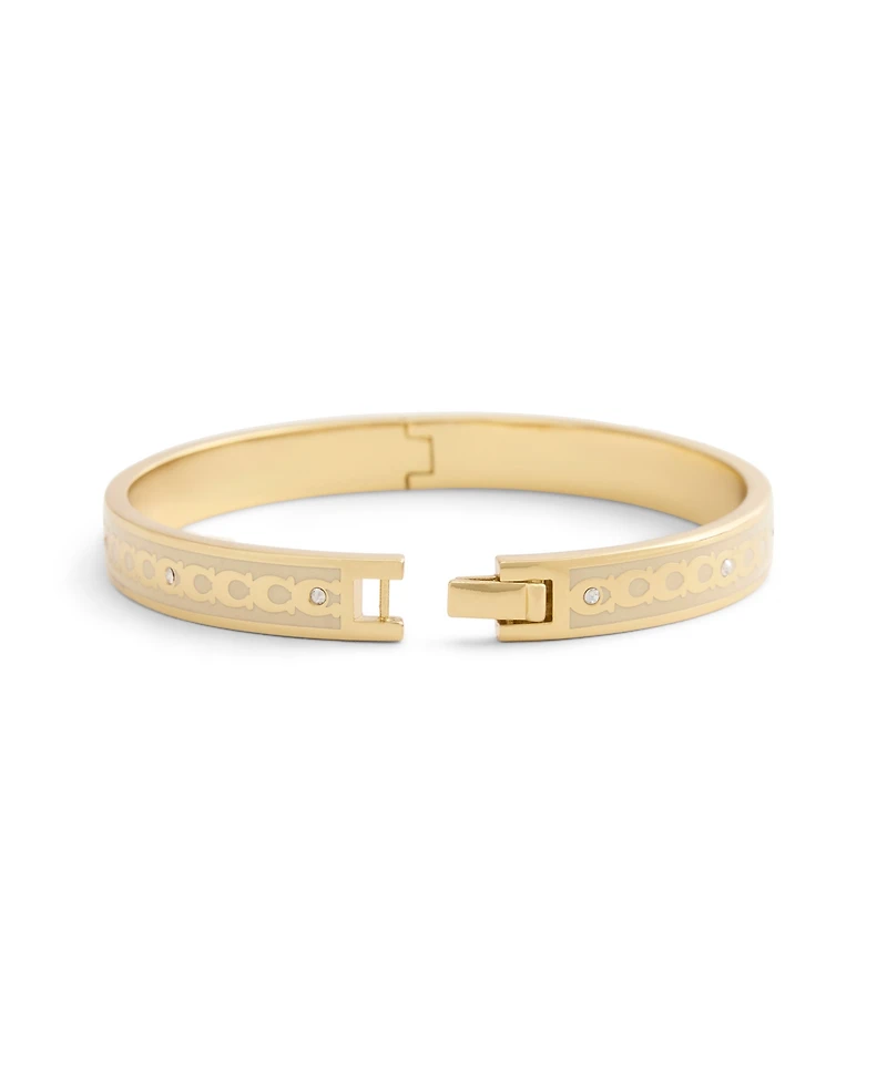 Coach Signature Faux Stone C Enamel Bangle Bracelet
