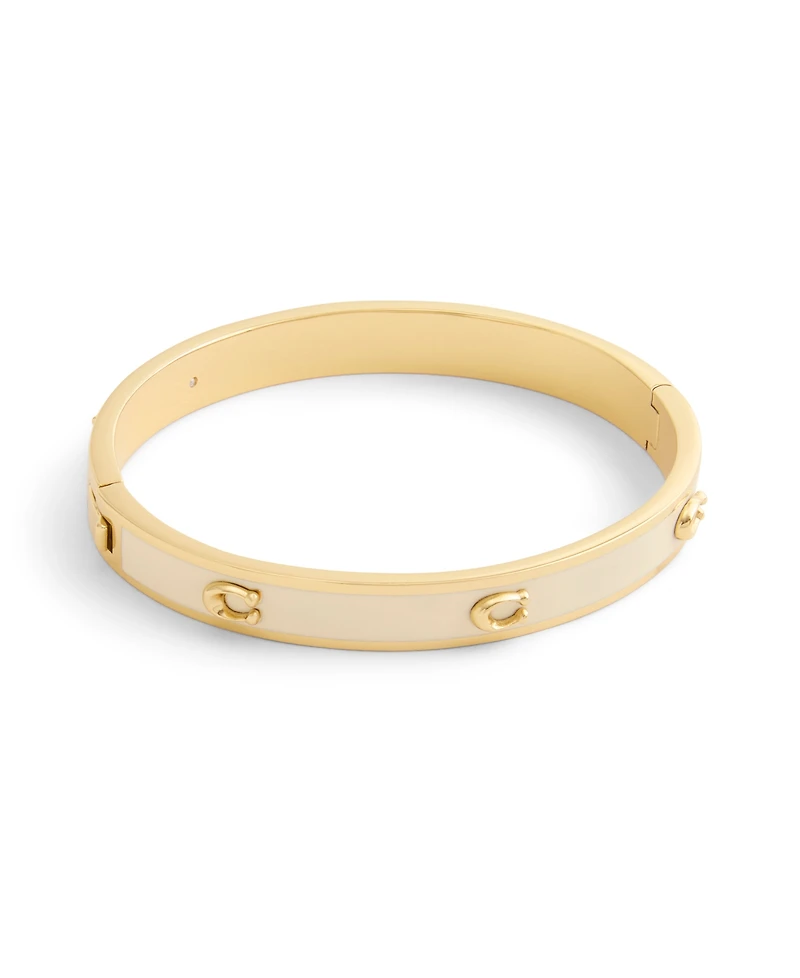 Coach Signature Pegged Enamel Bangle Bracelet