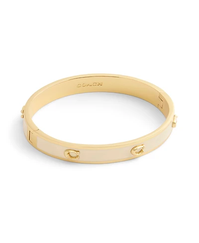 Coach Signature Pegged Enamel Bangle Bracelet