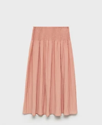 Mango Women's Gathered Midi Skirt