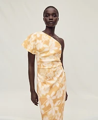 Mango Women's Linen Floral-Print Dress