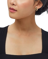 Polished Twist Style Statement Drop Earrings in 14k Gold
