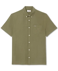 Lacoste Men's Regular-Fit Logo Linen Shirt