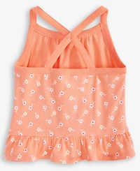 First Impressions Baby Girls Simple Floral-Print Peplum Tank Top, Exclusively at Macy's