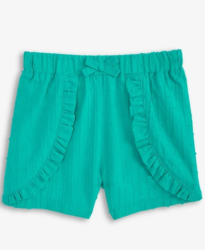 First Impressions Baby Girls Clip-Dot Cotton Shorts