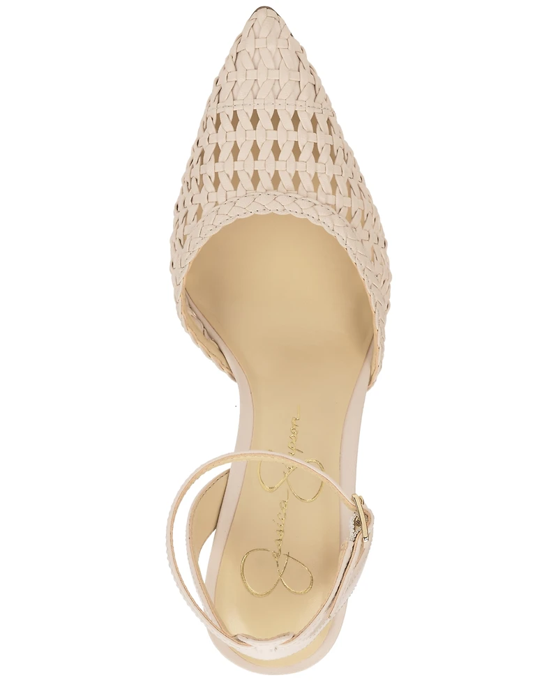 Jessica Simpson Women's Nariro Block-Heel Woven Pumps