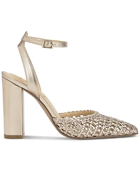Jessica Simpson Women's Nariro Block-Heel Woven Pumps