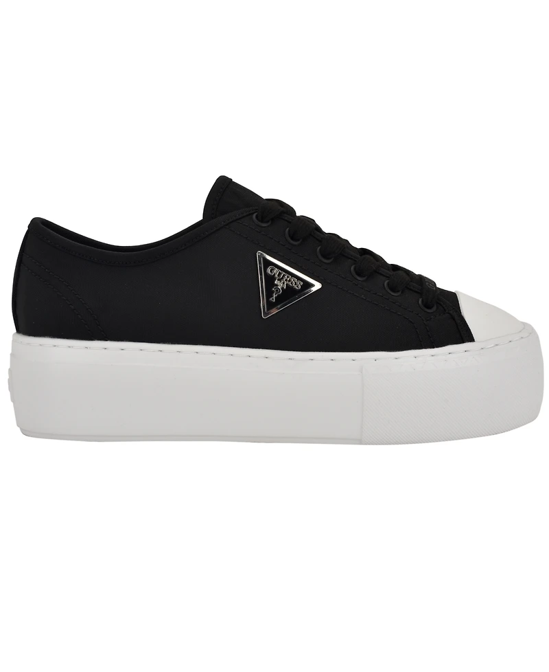 Guess Women's Joezi Triangle Logo Platform Lace-Up Sneakers