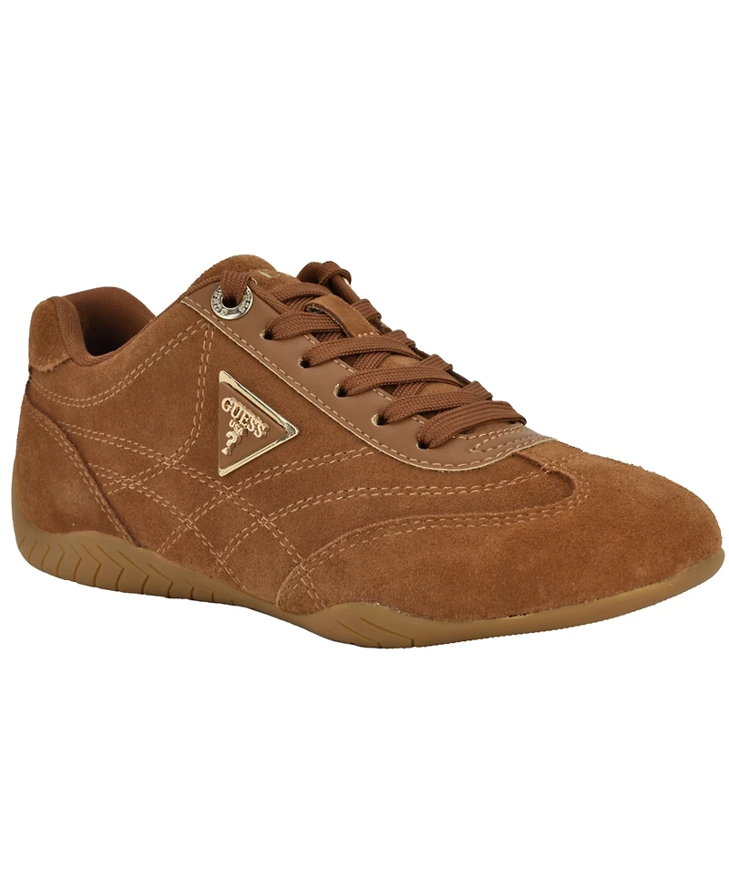 Guess Women's Gabiey Low Profile Suede Lace-Up Sneakers