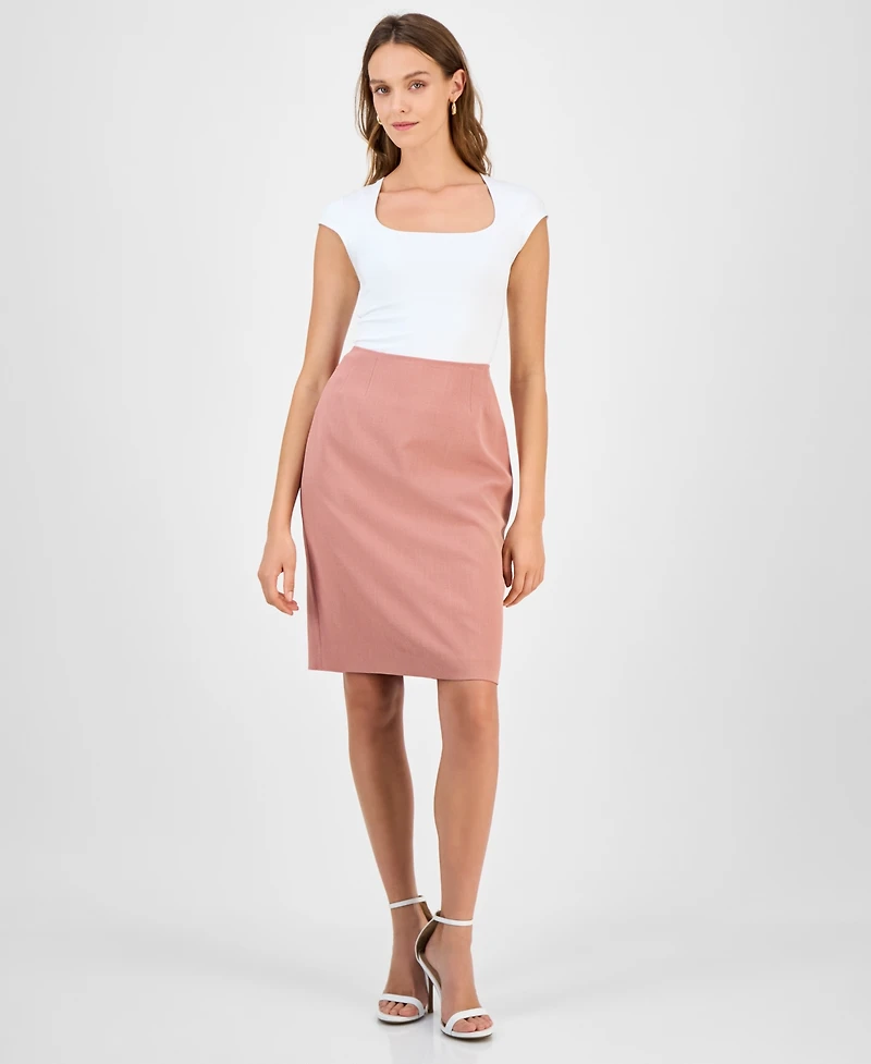 Kasper Women's Stretch-Crepe Slim Pencil Skirt