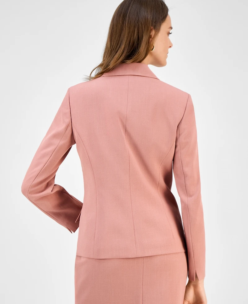 Kasper Women's One Button Notched Collar Blazer