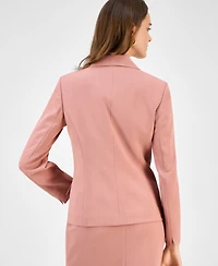 Kasper Women's One Button Notched Collar Blazer