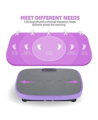 Vibration Plate Fitness Platform – 120 Speed Levels, Whole Body Shaking Machine for Weight Loss, Fat Burn & Lymphatic Drainage