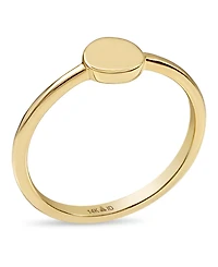 Devata Round Disc Ring in 14K Gold, Size 6, approx. 1.9 grams