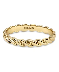 Devata Twisted Rope Ring in 14K Gold