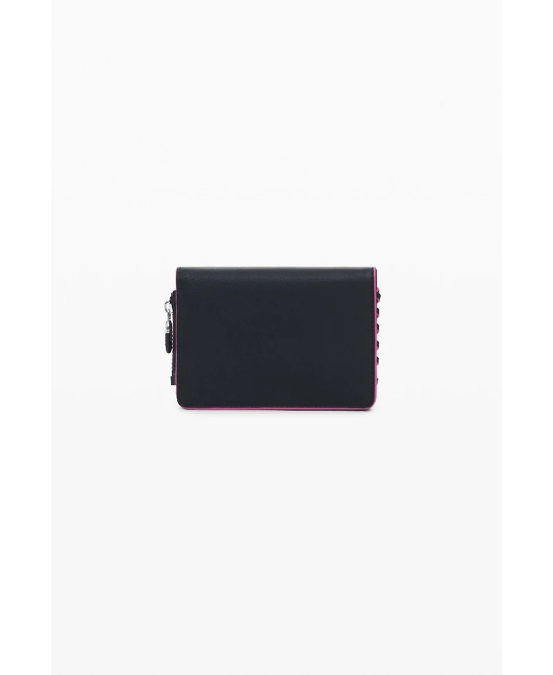 Desigual Women's Small wallet with braided leather effect