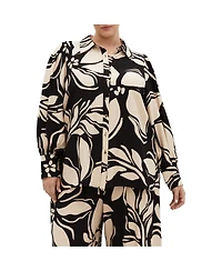 City Chic Plus Size Rosabella Print Shirt