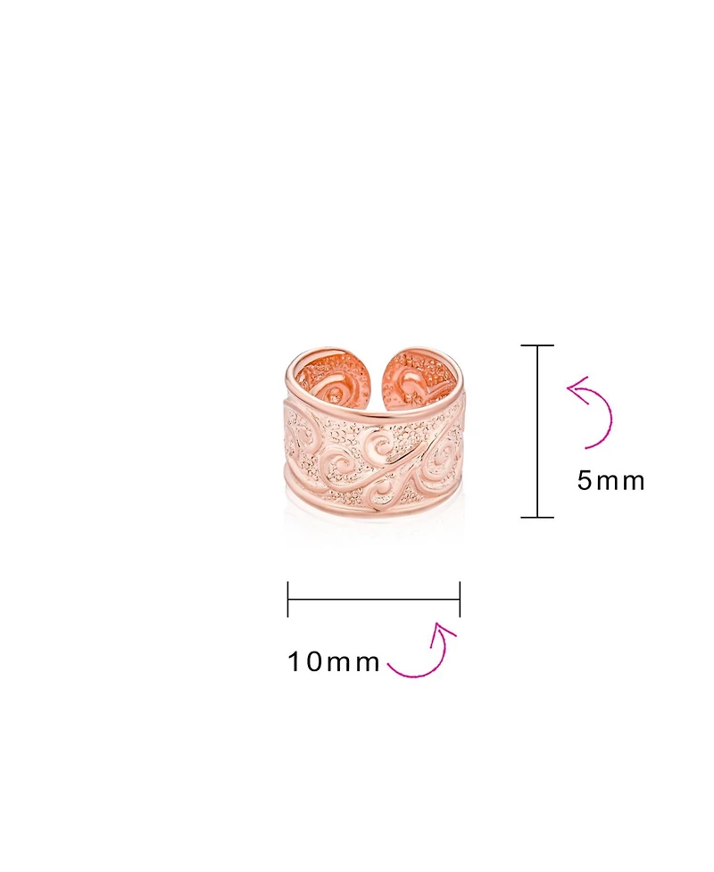 Bling Jewelry Set of 4 Boho Celtic Knot Triskele Ear Cuff Cartilage Earring Rose Gold Plated