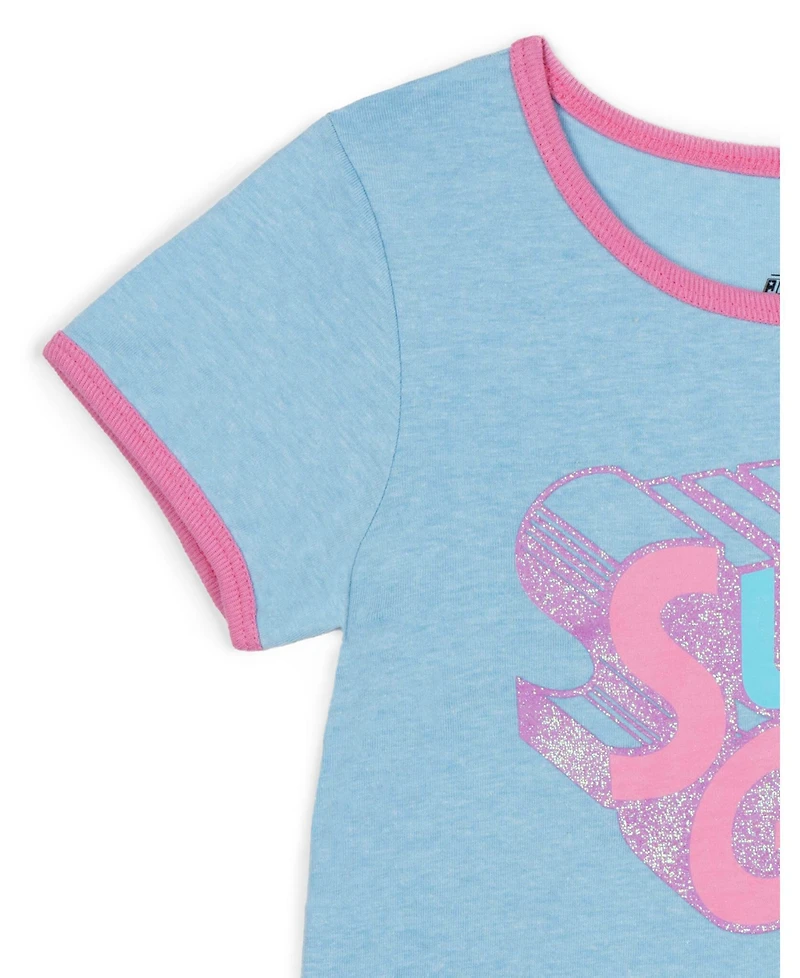 Justice League Toddler Girls Dc Comics Super Ringer T-Shirt