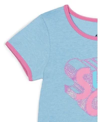Justice League Toddler Girls Dc Comics Super Ringer T-Shirt