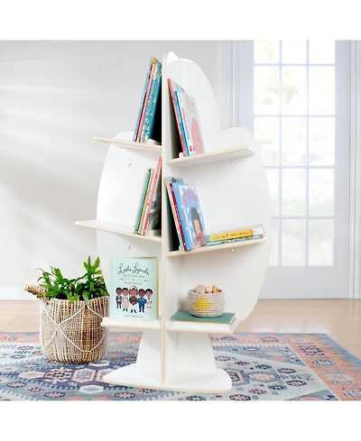 Guidecraft EdQ Reading Tree - Natural: Wooden Standing Bookshelf for Kids', Book Rack for Toys and School Supplies in Homeschool