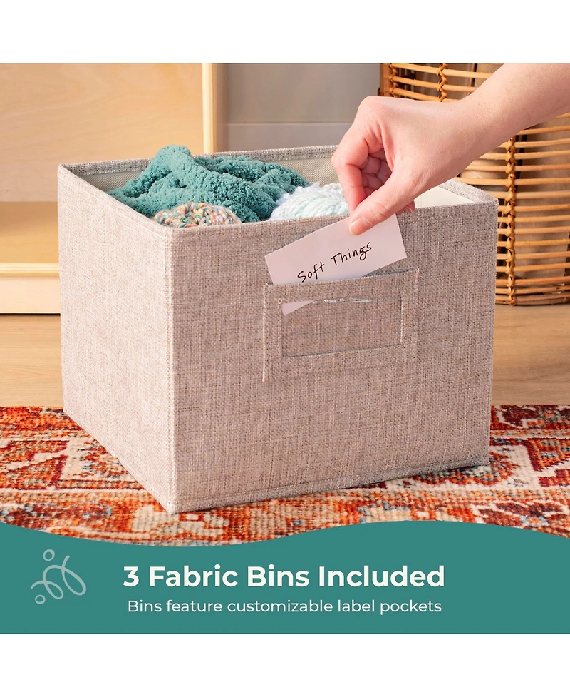 Guidecraft EdQ 2-Shelf Open Storage 24" - White: Wooden Kids' Classroom Storage Furniture, Playroom and Bedroom Toy Cube Organizer