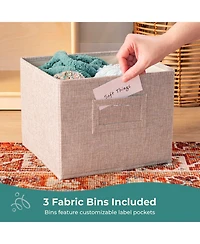 Guidecraft EdQ 2-Shelf Open Storage 24" - White: Wooden Kids' Classroom Storage Furniture, Playroom and Bedroom Toy Cube Organizer