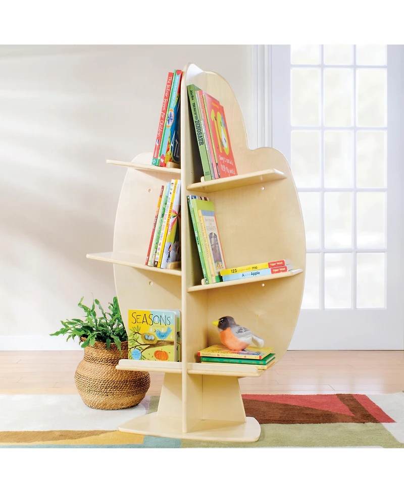 Guidecraft EdQ Reading Tree - Natural: Wooden Standing Bookshelf for Kids', Book Rack Toys and School Supplies Homeschool