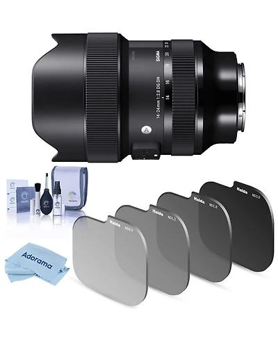 Sigma 14-24mm f/2.8 Dg Dn Art Lens for L Mount, Bundle with Haida Rear Lens Nd Filter Kit, Cleaning Kit, Cleaning Cloth