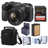 Nikon Z 30 Mirrorless Camera with Nikkor Z Dx 12-28mm f/3.5-5.6 Pz Vr Lens, Bundle with 64GB Memory Card, Shoulder Bag, En-EL25 Battery, Screen Protec