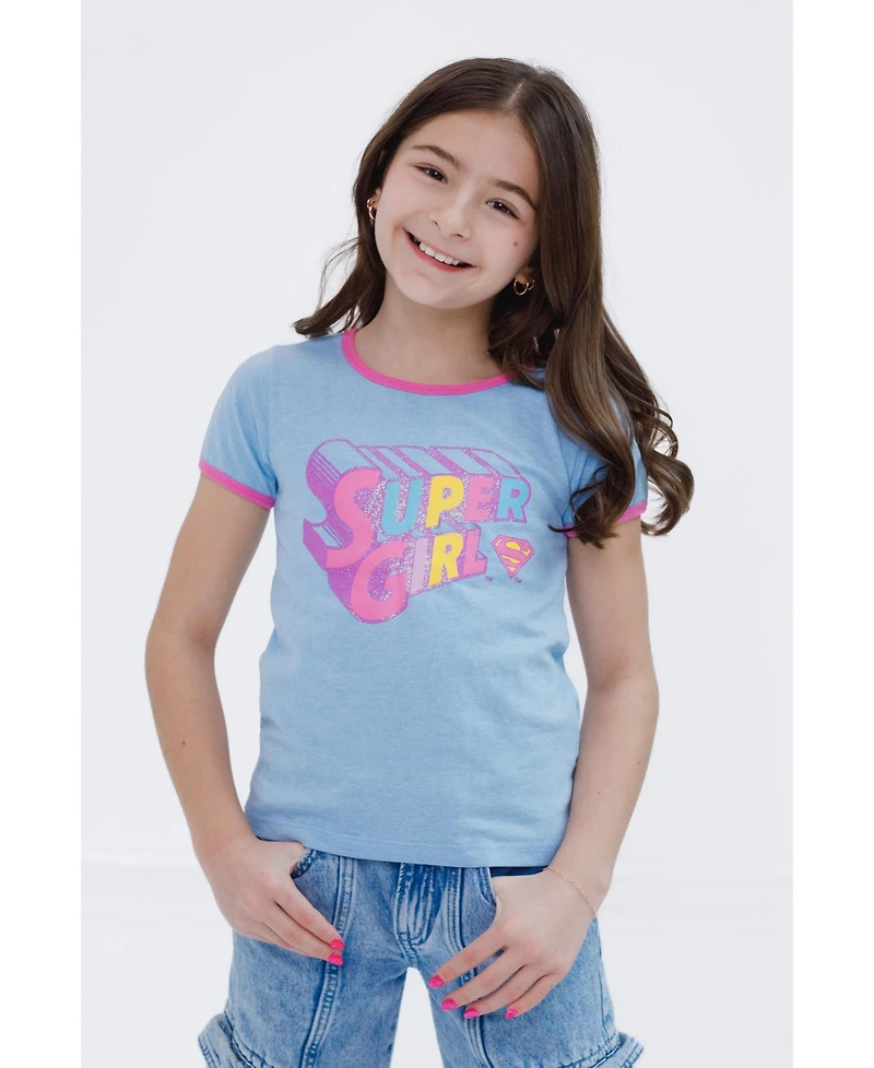 Justice League Girls Dc Comics Super Ringer T-Shirt